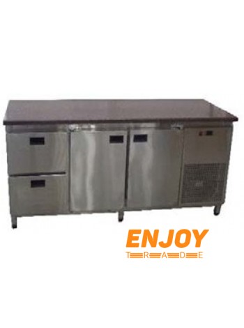 Холодильный стол 1860х700х850 (2 двери+2 ящика) гранитная столешница